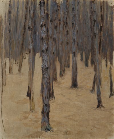 Evangelista un bosc de coníferes a la neu finlandesa Lucas Els quatre evangelistes (títol de la sèrie) tekijältä Koloman Moser