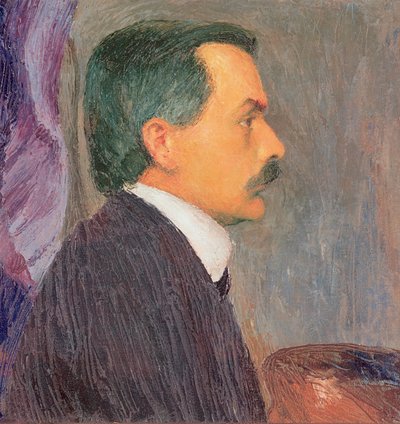 Selbstportrait - Omakuva ... (öljy kankaalle) tekijältä Koloman Moser