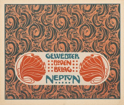 Kudottu lattia Neptune, 1901. tekijältä Koloman Moser