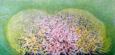 Glorious Entry, 2011 (itämainen guassi riisipaperilla) tekijältä Komi Chen