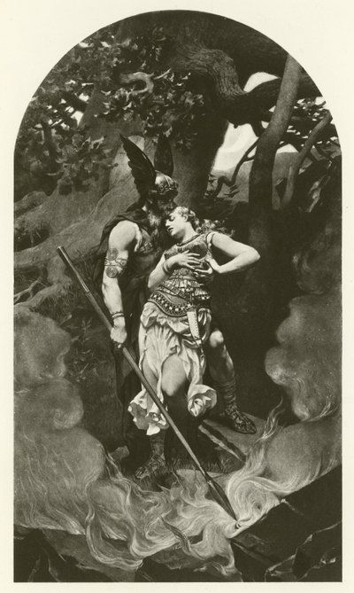 Wotan jättää Brunhildin (syväpaino) tekijältä Konrad Dielitz