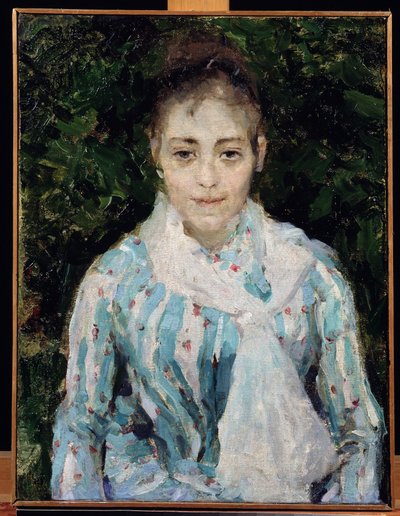 Taiteilija Maria Yakuntchikova Weberin (1870-1902) muotokuva (Taiteilija M. Yakunchikova Weberin muotokuva). Konstantin Aleksejevitš Korovinin (1861-1939) teoksia, maalasi hänen tekijältä Konstantin Alekseevich Korovin
