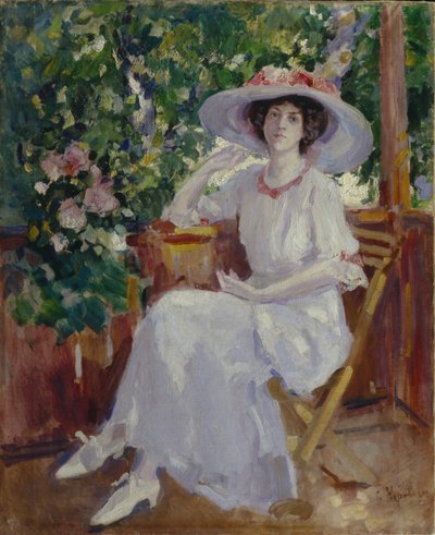 Atressi Nadezhda Komarovskajan muotokuva tekijältä Konstantin Alekseevich Korovin