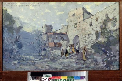 Lavastus Anton Rubinsteinin (1829-1894) oopperaan Le Demon (A. Rubinsteinin The Demon -oopperan lavasuunnittelu). Konstantin Aleksejevitš Korovin (Konstantin Korovin) (1861-1939) työ, tempera pahville tekijältä Konstantin Alekseevich Korovin