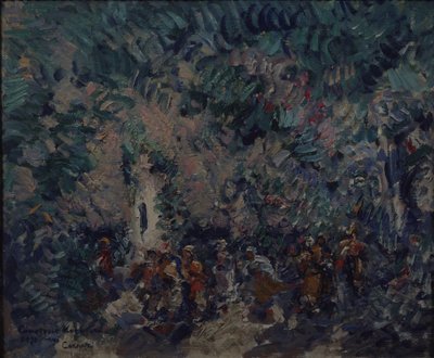 Lavastus A. Adamin baletille Corsair, 1911 tekijältä Konstantin Alekseevich Korovin