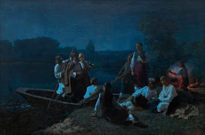 Helluntaia edeltävänä iltana Ukrainassa, 1878 tekijältä Konstantin Alexandrovich Trutovsky