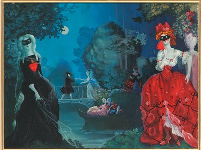 Moonlight Masquerade (öljy kankaalle) tekijältä Konstantin Andreevic Somov