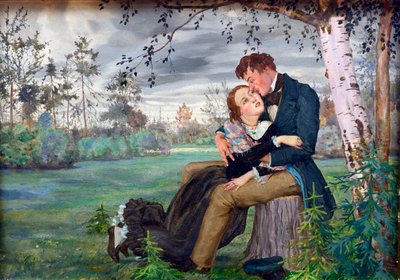 The Lovers par Somov, Konstantin Andrejevitš (1869-1939) tekijältä Konstantin Andreevic Somov