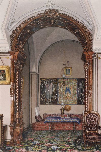 Talvipalatsin sisätilat. Suurprinssi Nikolai Nikolajevitšin työhuone, 1800-luvun puoliväli. tekijältä Konstantin Andreyevich Ukhtomsky