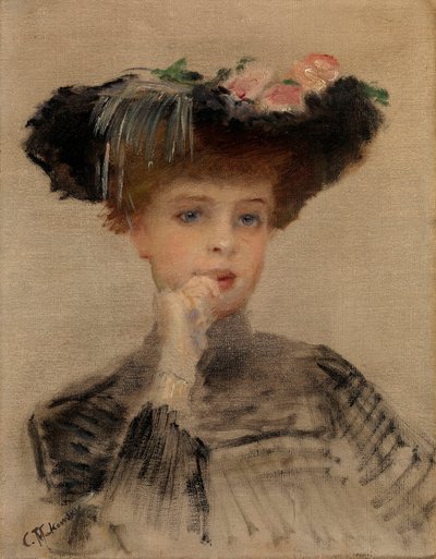 Mode Belle Epoque : "La Parisienne" - Konstantin Jegorovich Makovskin (Constantin Makovski) maalaus (1839-1915) tekijältä Konstantin Egorovich Makovsky