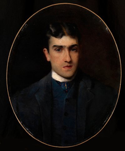 Lucien Guitryn muotokuva (1860-1925) (Lucien Guitryn muotokuva) - Konstantin Jegorovich Makovskin (Constantin Makovski) maalaus (1839-1915) öljy kankaalle (64x51 cm) - Yksityinen kokoelma tekijältä Konstantin Egorovich Makovsky