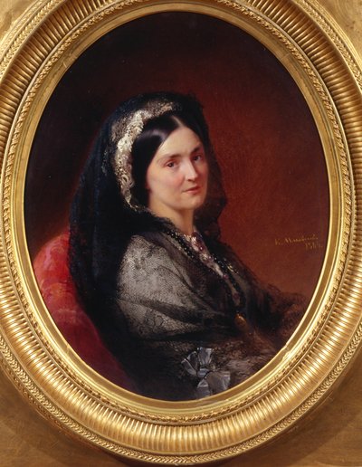 Tsountes Natalia Pavlovna Stroganova muotokuva 1796-1872, 1864 tekijältä Konstantin Egorovich Makovsky