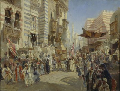 Pyhän maton luovutus Kairossa, 1876 tekijältä Konstantin Egorovich Makovsky