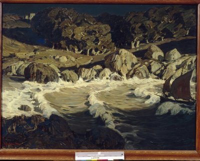 ""Yö merellä" (Night At Sea) Konstantin Bogajevskin (1872-1943) maalaus Koko 109x144,5 cm 1903 Valtion A Radishchev Art Museum, Saratov tekijältä Konstantin Fedorovich Bogaevsky