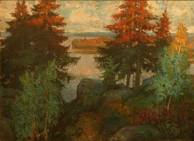Syksyinen maisema, 1920 tekijältä Konstantin Ivanovich Gorbatov