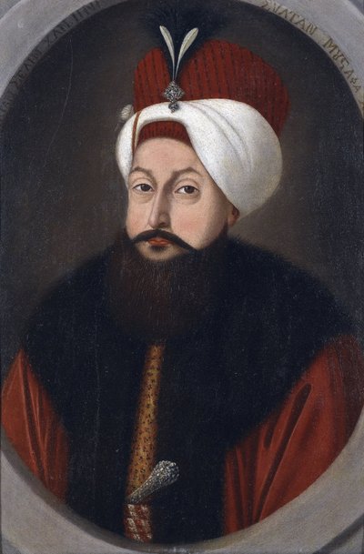 Sulttaani Selim III (1761-1808) - Konstantin Kapidaglin kuva (toimii 1789-1806), n. 1800 - Öljy pahville, 37x26 - Yksityiskokoelma tekijältä Konstantin Kapidagli