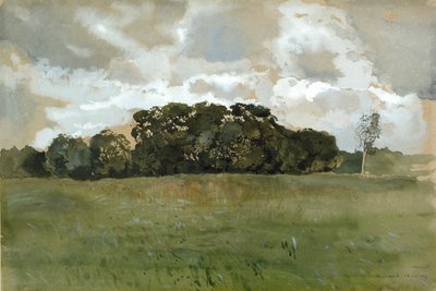 Maisema harmaiden pilvien kanssa, 1897 tekijältä Konstantin Somov