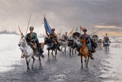 Kultakuljetus Siperiassa (öljy kankaalle) tekijältä Konstantin Stoilov