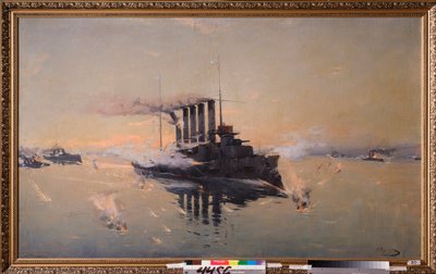 Risteilijä Askold Keltaisenmeren taistelussa 10. elokuuta 1904 tekijältä Konstantin Veshchilov
