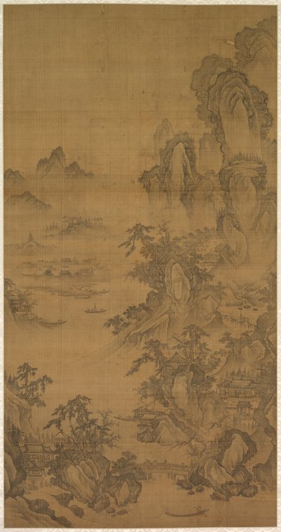 Vuoristotori, kirkas ja nouseva sumu tekijältä Korea, Joseon dynasty