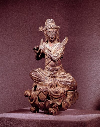 Art Coreen: kultaisen pronssin Apsaran esitys, joka on Celeste. Silla-kausi (7.-10. vuosisata). Korean kansallismuseo tekijältä Korean School
