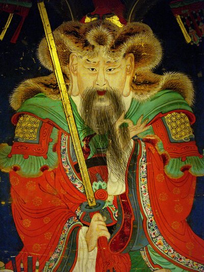 Yksityiskohta, muotokuva kymmenennestä kuninkaasta (Yeonsangun tekijältä Korean School