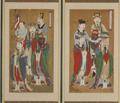 Processional Scene, Choson-dynastia (väri paperille ja silkille) tekijältä Korean School