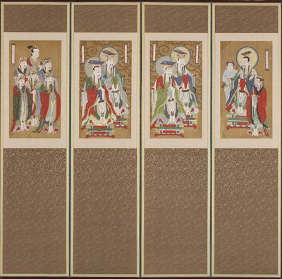Processional Scene, Choson-dynastia (väri paperille ja silkille) tekijältä Korean School