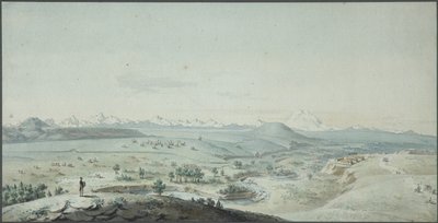 Näkymä Konstantinogorskin linnoitukselle Mashuk-vuorelta, 1805 tekijältä Korneev