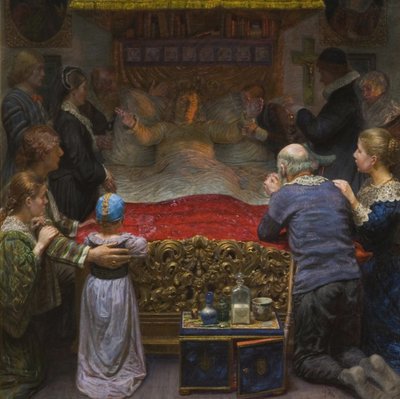 Leonora Christinan kuolema Maribon luostarissa 1897. tekijältä Kristian Zahrtmann