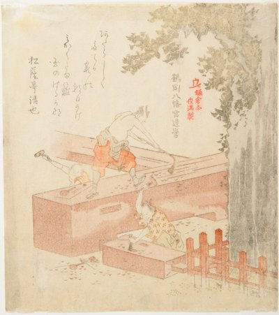 Tsurugaoka Machimangū -pyhäkön rakentaminen tekijältä Kubo Shunman