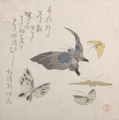 Perhoset, 1800-luku. tekijältä Kubo Shunman