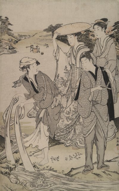 Tamagawa Musashin maakunnassa Six Jewel Riversistä tekijältä Kubo Shunman
