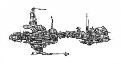 Monimutkainen scifi-avaruusalus tekijältä Kulik