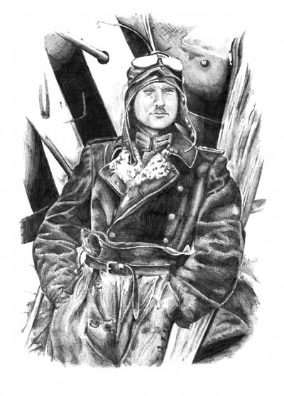 Vintage-tyylinen lentäjän muotokuva tekijältä Kulik