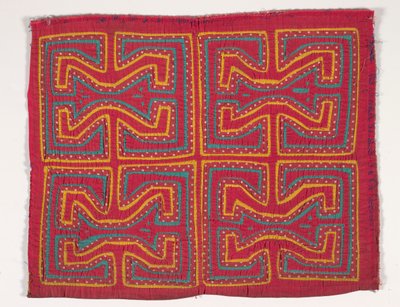 Shirt Panel (mola), n. 1950 (applikoitu puuvilla) tekijältä Kuna Indian Culture