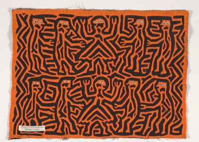 Shirt Panel (mola), n. 1950 (applikoitu puuvilla) tekijältä Kuna Indian Culture