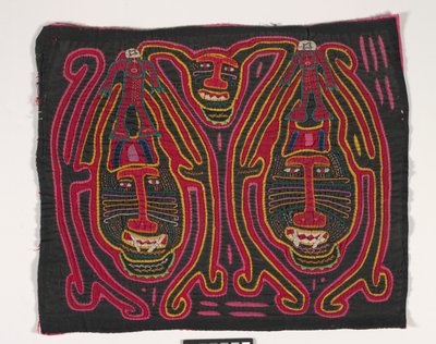 Paitapaneeli (mola) (applikoitu puuvilla) tekijältä Kuna Indian Culture