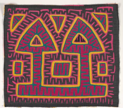 Paitapaneeli (mola) (applikoitu puuvilla) tekijältä Kuna Indian Culture