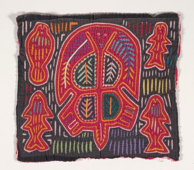 Paitapaneeli (mola) (applikoitu puuvilla) tekijältä Kuna Indian Culture