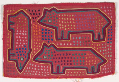 Paitapaneeli (mola) (applikoitu puuvilla) tekijältä Kuna Indian Culture