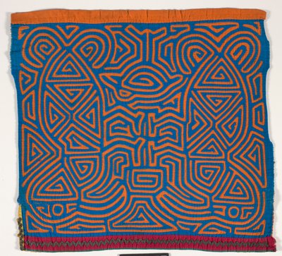 Paitapaneeli (mola) (applikoitu puuvilla) tekijältä Kuna Indian Culture
