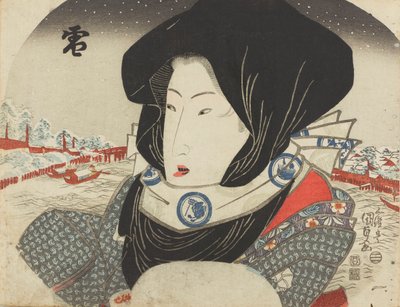 Lumi sarjasta Lumi, kuu ja kukat. tekijältä Kunisada