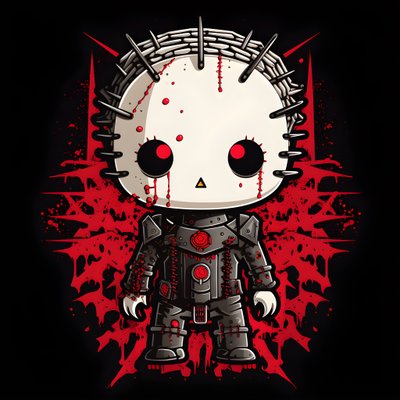Hello Kitty ja Pinhead Shirt Design 2 tekijältä Kurt Heppke
