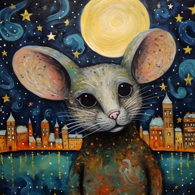 Hiirieläimen muotokuva Starry Night 3 tekijältä Kurt Heppke