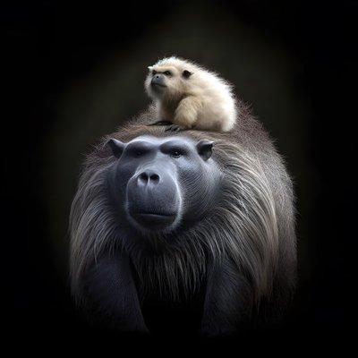 Capybara sekoitettuna hopeaselkägorillaan 2 tekijältä Kurt Heppke