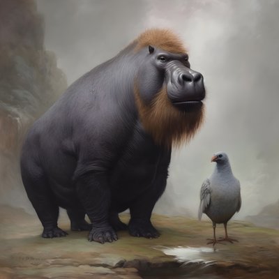 Capybara sekoitettuna hopeaselkägorillaan 4 tekijältä Kurt Heppke