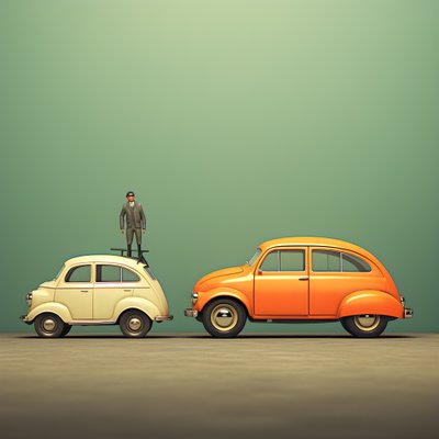 iso ja pieni auto 2 tekijältä Kurt Heppke