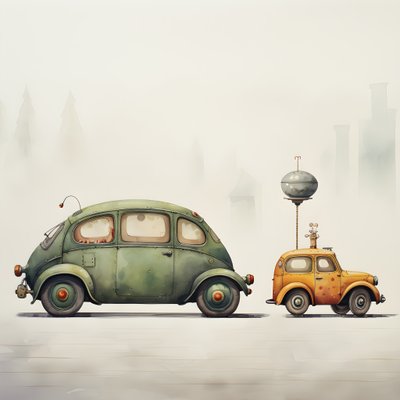 iso ja pieni auto 4 tekijältä Kurt Heppke