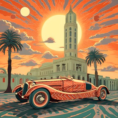 kaunis, elegantti, minimalistinen, tikattu mestariteos Shepard Faireyn taiteelliseen tyyliin::1, joka muistelee vuoden 1940 Monacon Grand Prix -kilpailua, historiallisia kilpa-autoja kilpailemassa keskenään. 2 tekijältä Kurt Heppke